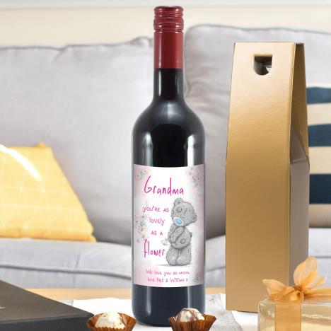 Personalised Me to You Lovely As A Flower Red Wine Extra Image 1